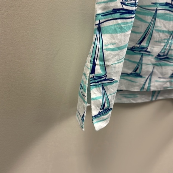 NWT Jayes Studio ‘Sail Away’ Day Dress White Blue Small Preppy Coastal Grandma - Picture 12 of 13